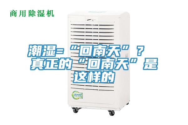 潮濕=“回南天”？ 真正的“回南天”是這樣的