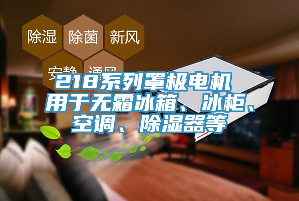 218系列罩極電機(jī) 用于無(wú)霜冰箱、冰柜、空調(diào)、除濕器等