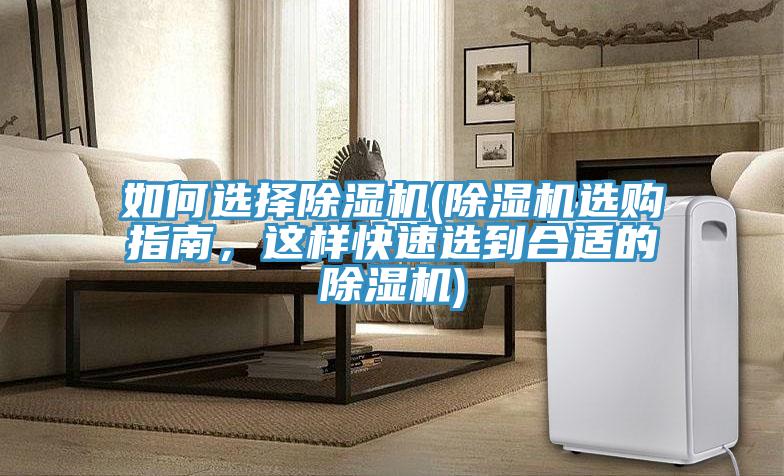 如何選擇除濕機(除濕機選購指南，這樣快速選到合適的除濕機)