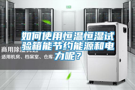 如何使用恒溫恒濕試驗(yàn)箱能節(jié)約能源和電力呢？