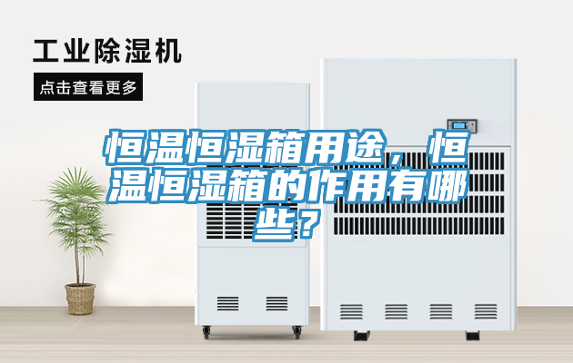 恒溫恒濕箱用途，恒溫恒濕箱的作用有哪些？