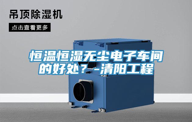 恒溫恒濕無塵電子車間的好處？-清陽工程
