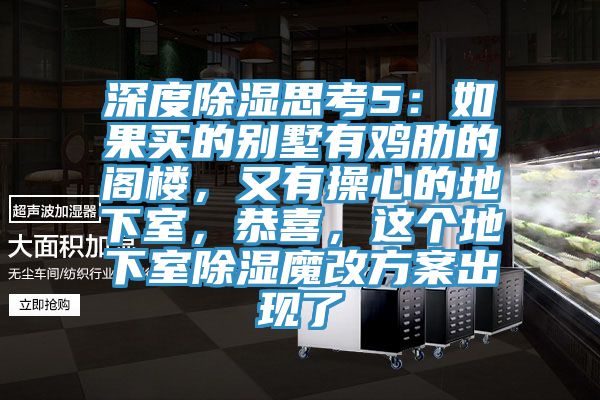 深度除濕思考5：如果買的別墅有雞肋的閣樓，又有操心的地下室，恭喜，這個(gè)地下室除濕魔改方案出現(xiàn)了