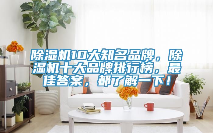 除濕機(jī)10大知名品牌，除濕機(jī)十大品牌排行榜，最佳答案，都了解一下！