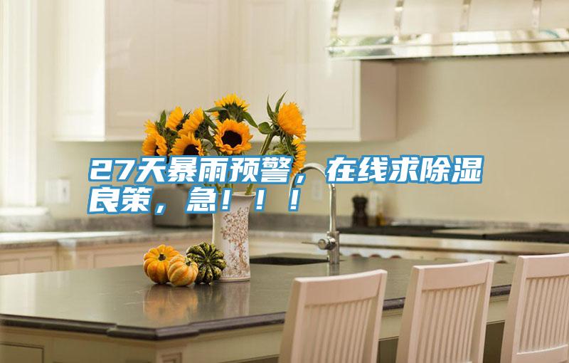 27天暴雨預(yù)警，在線求除濕良策，急?。?！