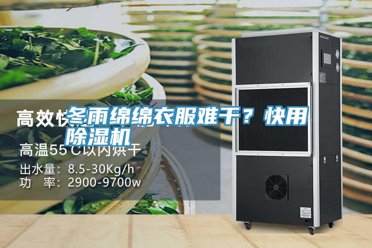 冬雨綿綿衣服難干？快用除濕機