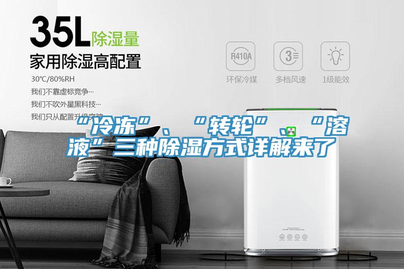 “冷凍”、“轉(zhuǎn)輪”、“溶液”三種除濕方式詳解來了