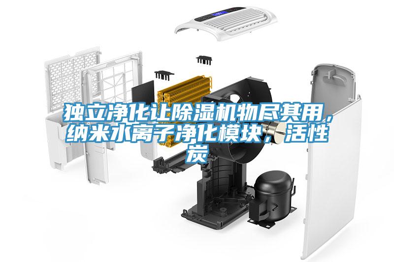 獨(dú)立凈化讓除濕機(jī)物盡其用，納米水離子凈化模塊，活性炭