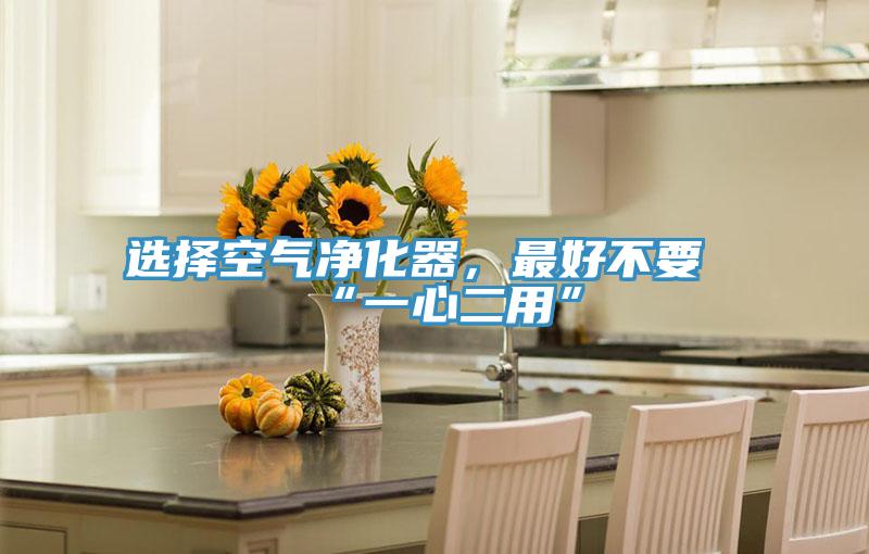 選擇空氣凈化器，最好不要“一心二用”