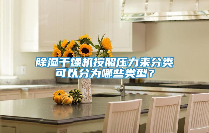 除濕干燥機(jī)按照壓力來分類可以分為哪些類型？