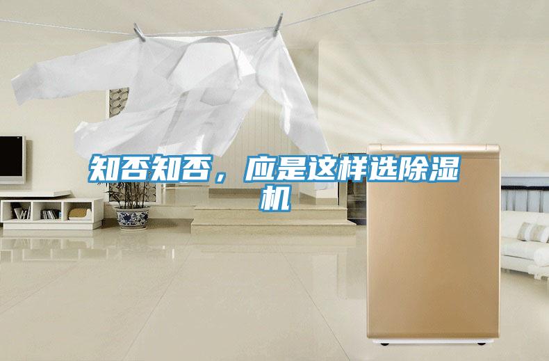 知否知否，應(yīng)是這樣選除濕機