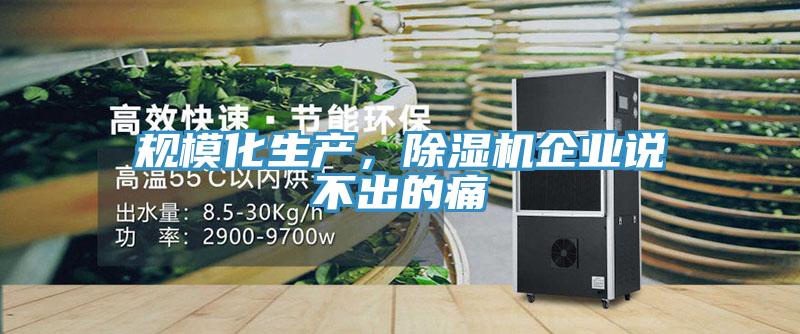規(guī)?；a(chǎn)，除濕機(jī)企業(yè)說不出的痛