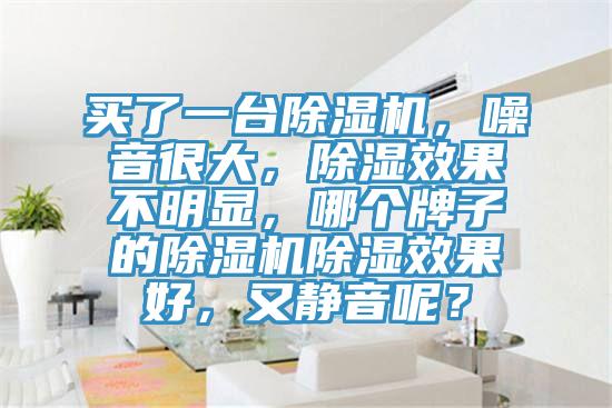買了一臺(tái)除濕機(jī)，噪音很大，除濕效果不明顯，哪個(gè)牌子的除濕機(jī)除濕效果好，又靜音呢？