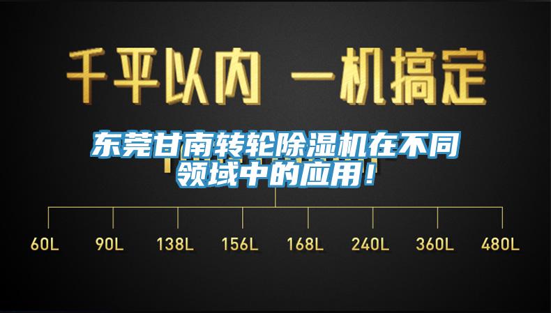 東莞甘南轉輪除濕機在不同領域中的應用！