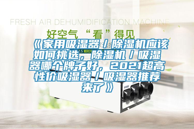 《家用吸濕器／除濕機(jī)應(yīng)該如何挑選，除濕機(jī)／吸濕器哪個(gè)牌子好，2021超高性價(jià)吸濕器／吸濕器推薦來了》