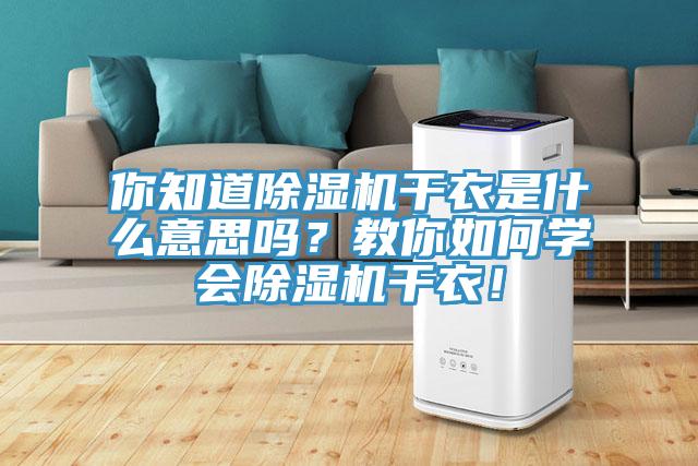 你知道除濕機干衣是什么意思嗎？教你如何學會除濕機干衣！
