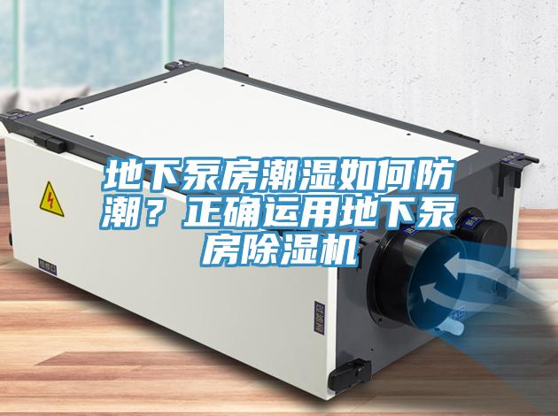 地下泵房潮濕如何防潮？正確運用地下泵房除濕機