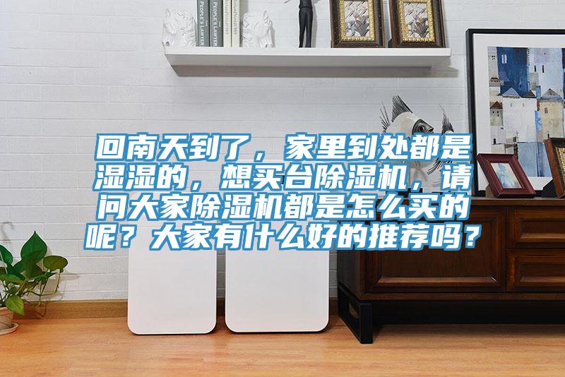 回南天到了，家里到處都是濕濕的，想買臺除濕機(jī)，請問大家除濕機(jī)都是怎么買的呢？大家有什么好的推薦嗎？