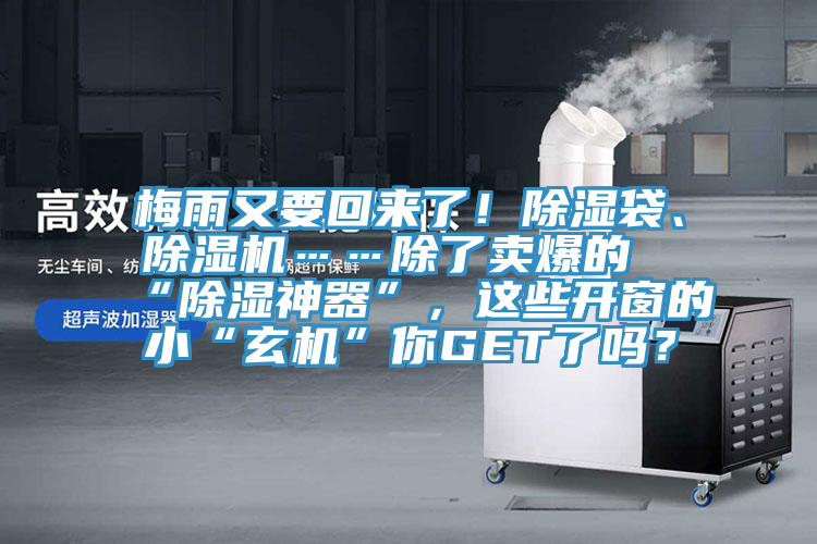 梅雨又要回來了！除濕袋、除濕機……除了賣爆的“除濕神器”，這些開窗的小“玄機”你GET了嗎？