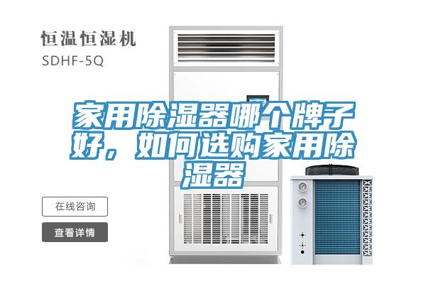家用除濕器哪個牌子好，如何選購家用除濕器
