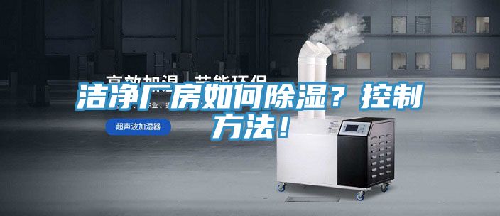 潔凈廠房如何除濕？控制方法！