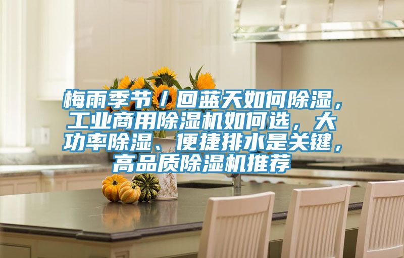 梅雨季節(jié)／回藍天如何除濕，工業(yè)商用除濕機如何選，大功率除濕、便捷排水是關(guān)鍵，高品質(zhì)除濕機推薦