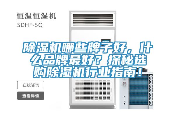 除濕機(jī)哪些牌子好，什么品牌最好？探秘選購(gòu)除濕機(jī)行業(yè)指南！